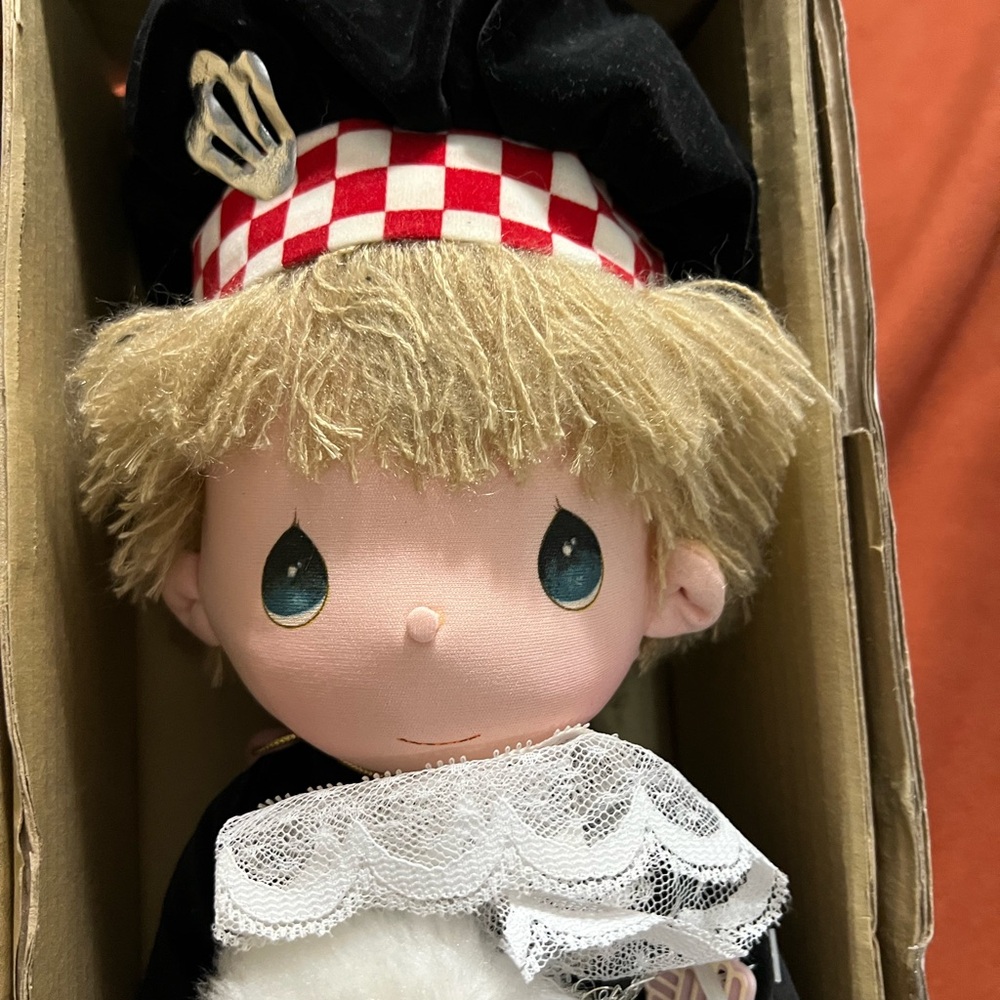 Precious Moments Doll with Pink Heart Pendant- Eric #16003.